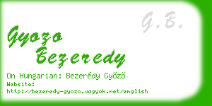 gyozo bezeredy business card