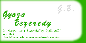 gyozo bezeredy business card